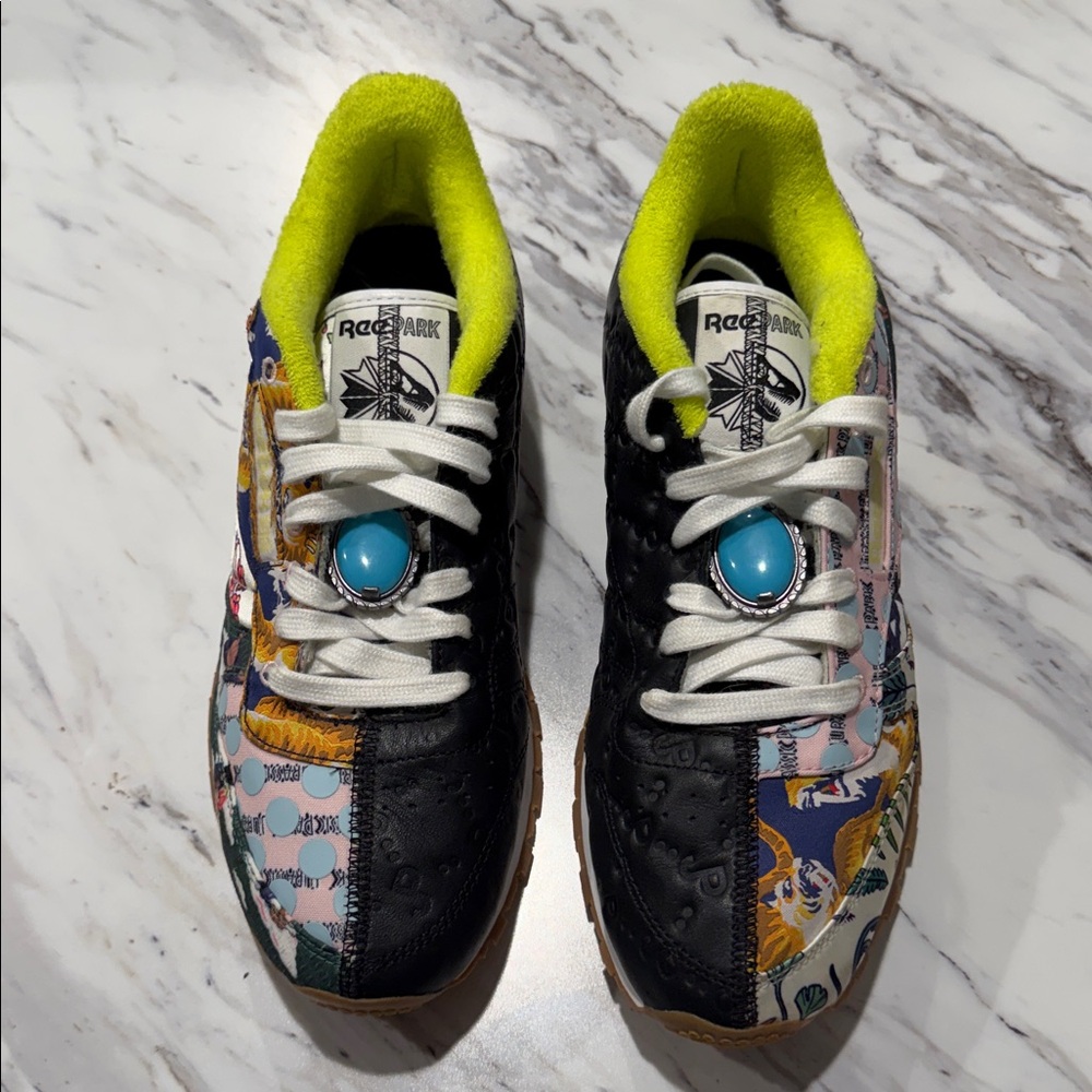 JURASSIC PARK REEBOK‎ CLASSIC CL LEATHER GYO570 Unisex US M 8.5 W 10 - Picture 2 of 9
